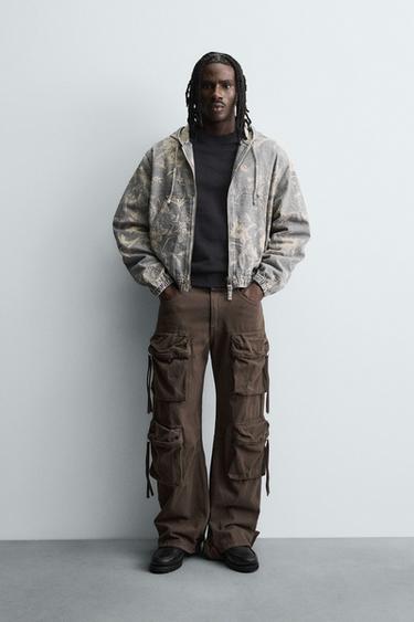 DENIM JAKA ESTANPATU ABSTRAKTUAREKIN - Estanpatua, Zara-rena