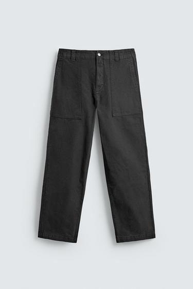 ΠΑΝΤΕΛΟΝΙ STRAIGHT FIT ΜΕ ΞΕΒΑΜΜΑ - Βαθύ γκρι του Zara
