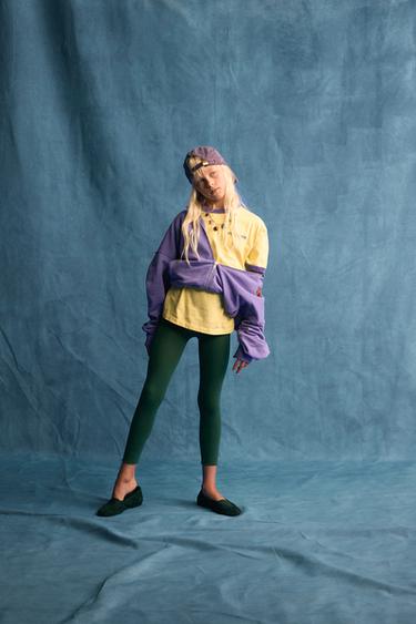 SUDADERA CREMALLERA LOGO FRUIT OF THE LOOM™ - Morado de Zara