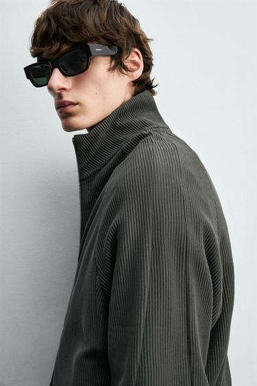 OTTOMAN RELAXED FIT JACKET - Dark charcoal grey by Zara - Image 5