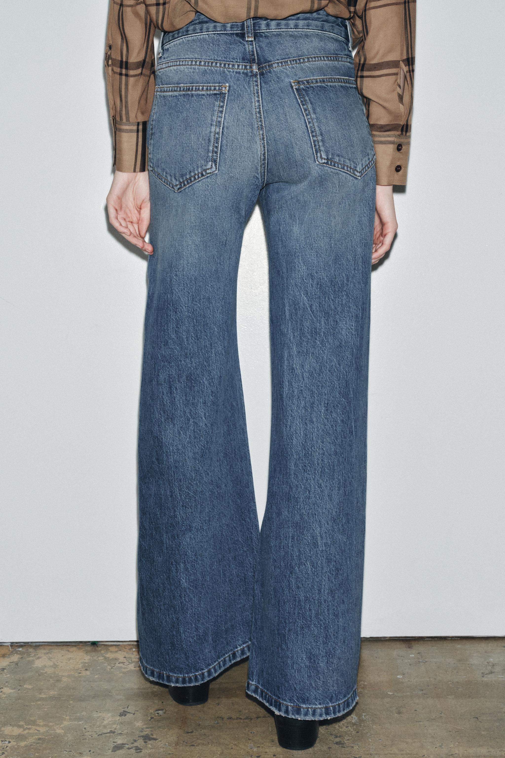 ZARA TRF プリーツ入りローライズジーンズ ZARA TRF プリーツ入りローライズジーンズ - メルカリ