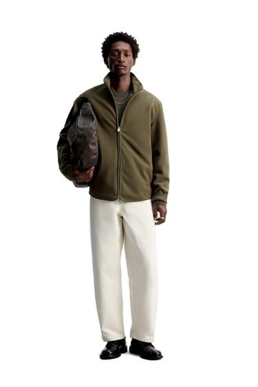 FLEECE OVERSHIRT - Brown / Green by Zara - Image 0