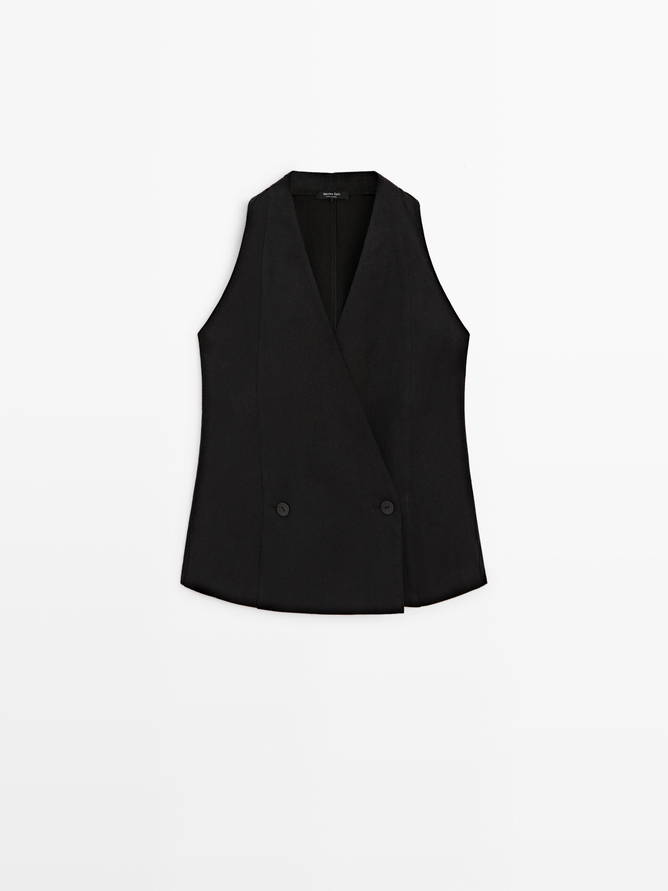 Gilet croisé avec boutons