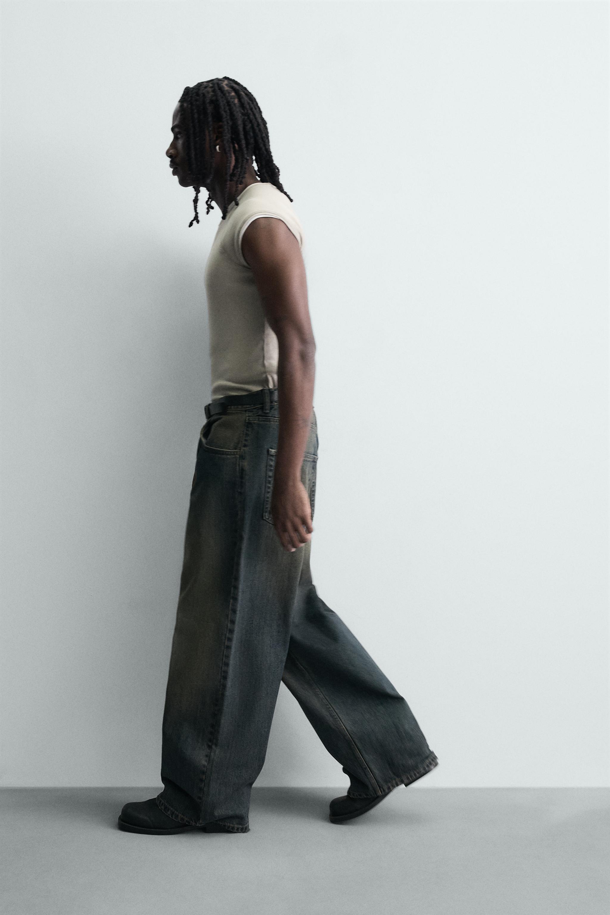 バギーフィットデニムパンツ - ブルー/グリーン | ZARA Japan / 日本