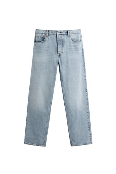 Zara LIMITED EDITION STRAIGHT FIT JEANS - Light blue