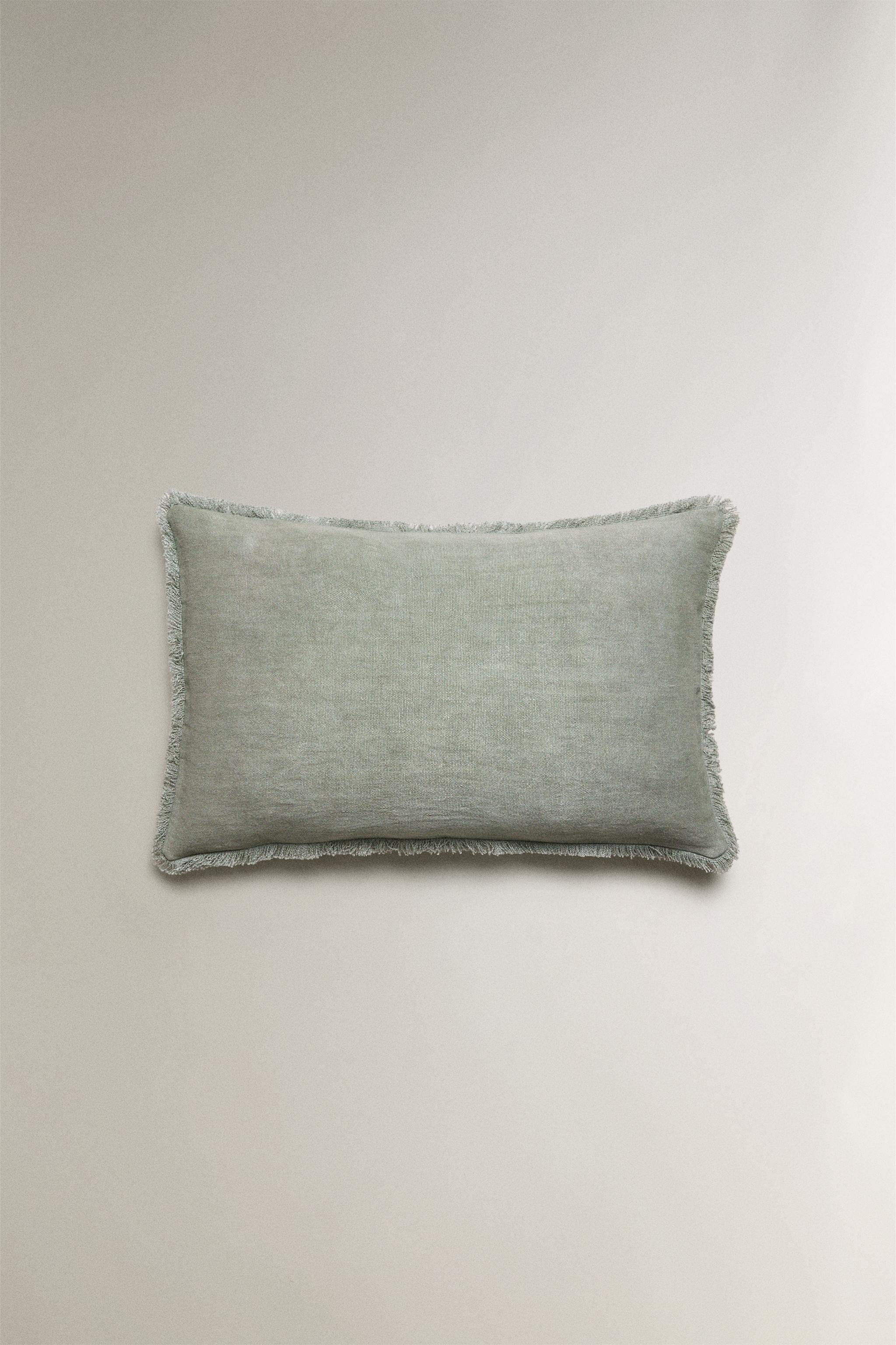 フリンジ クッションカバー - ウォーターブルー | ZARA Japan / 日本