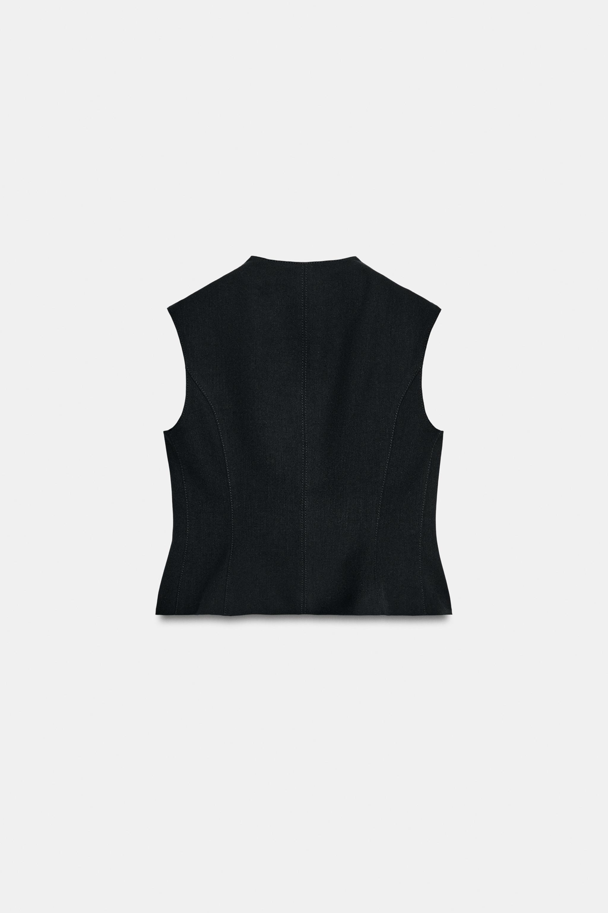 Zara Düğmeli Yelek görsel 8