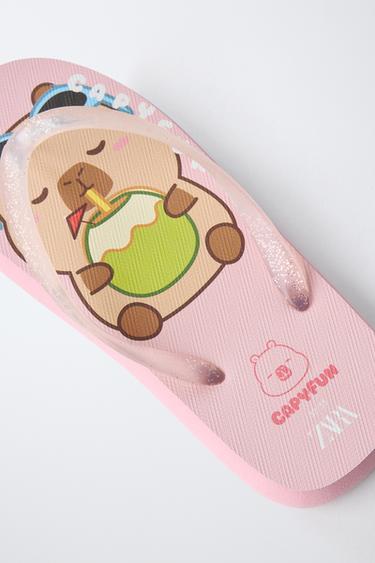 CAPIBARA CAPYFUN © BATHROOM SANDALS - Pink by Zara - Image 2