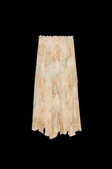 ZW COLLECTION PRINTED RUFFLE SKIRT - Printed by Zara - Image 0