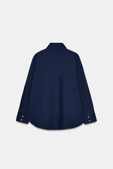 HIGH-NECK SHIRT - Blue by Zara - Image 5