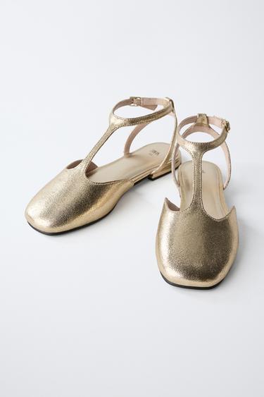 CHAUSSURES OUVERTES À L'ARRIÈRE - Or de Zara - Image 2