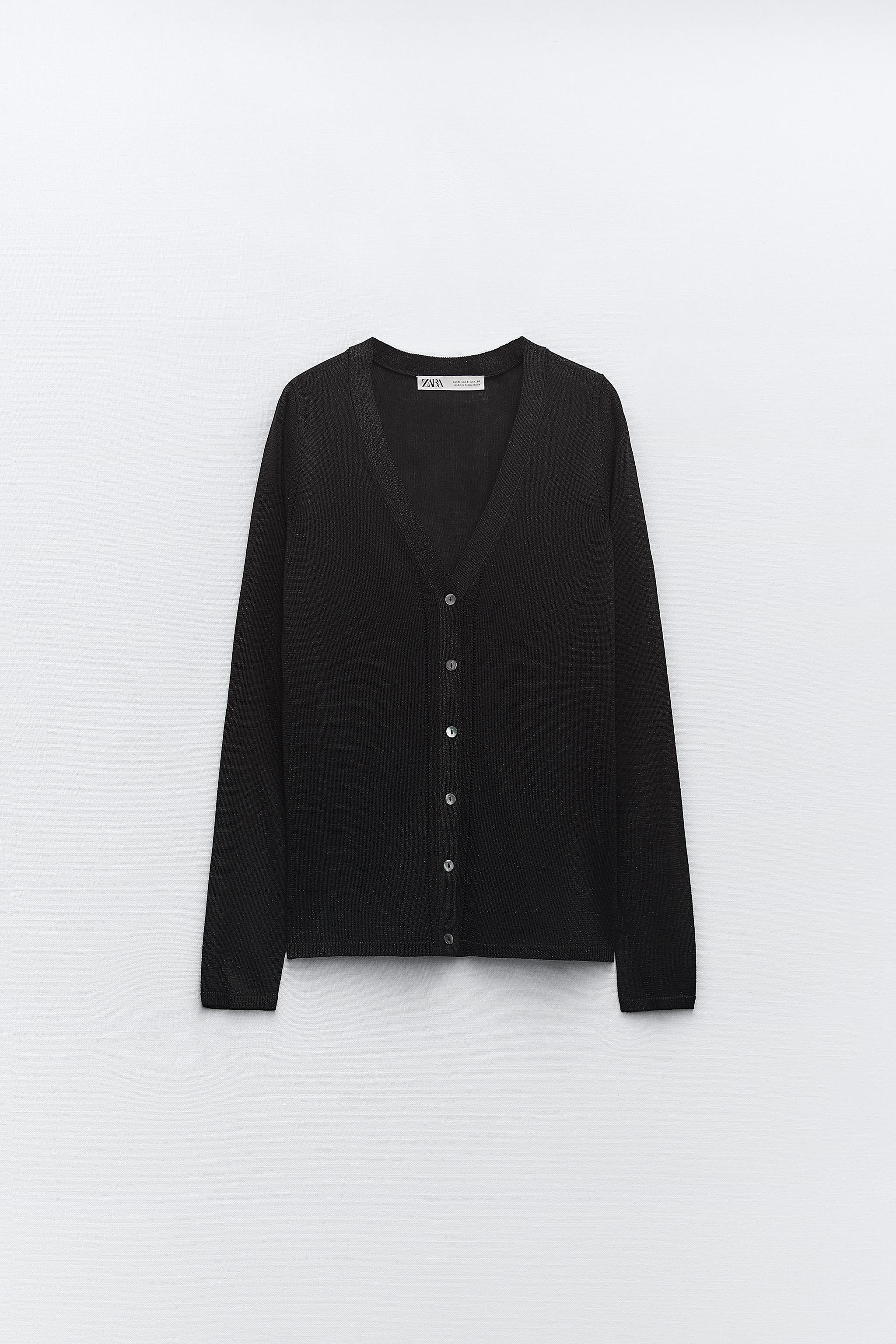 Black 2025 cardigan zara