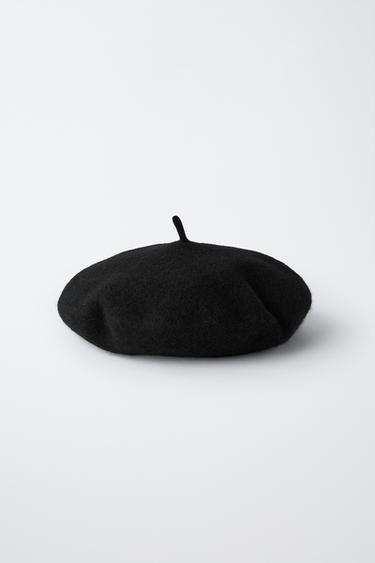 BARETT AUS 100 % WOLLE - Schwarz von Zara