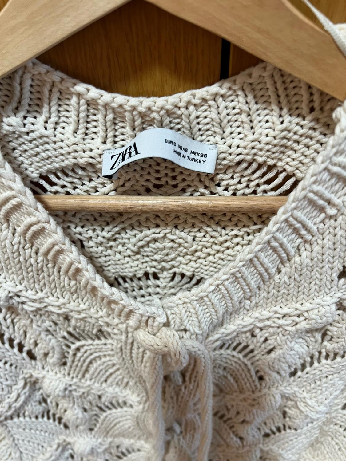 RUFFLED KNIT TOP WITH DRAWSTRINGS - Image 3