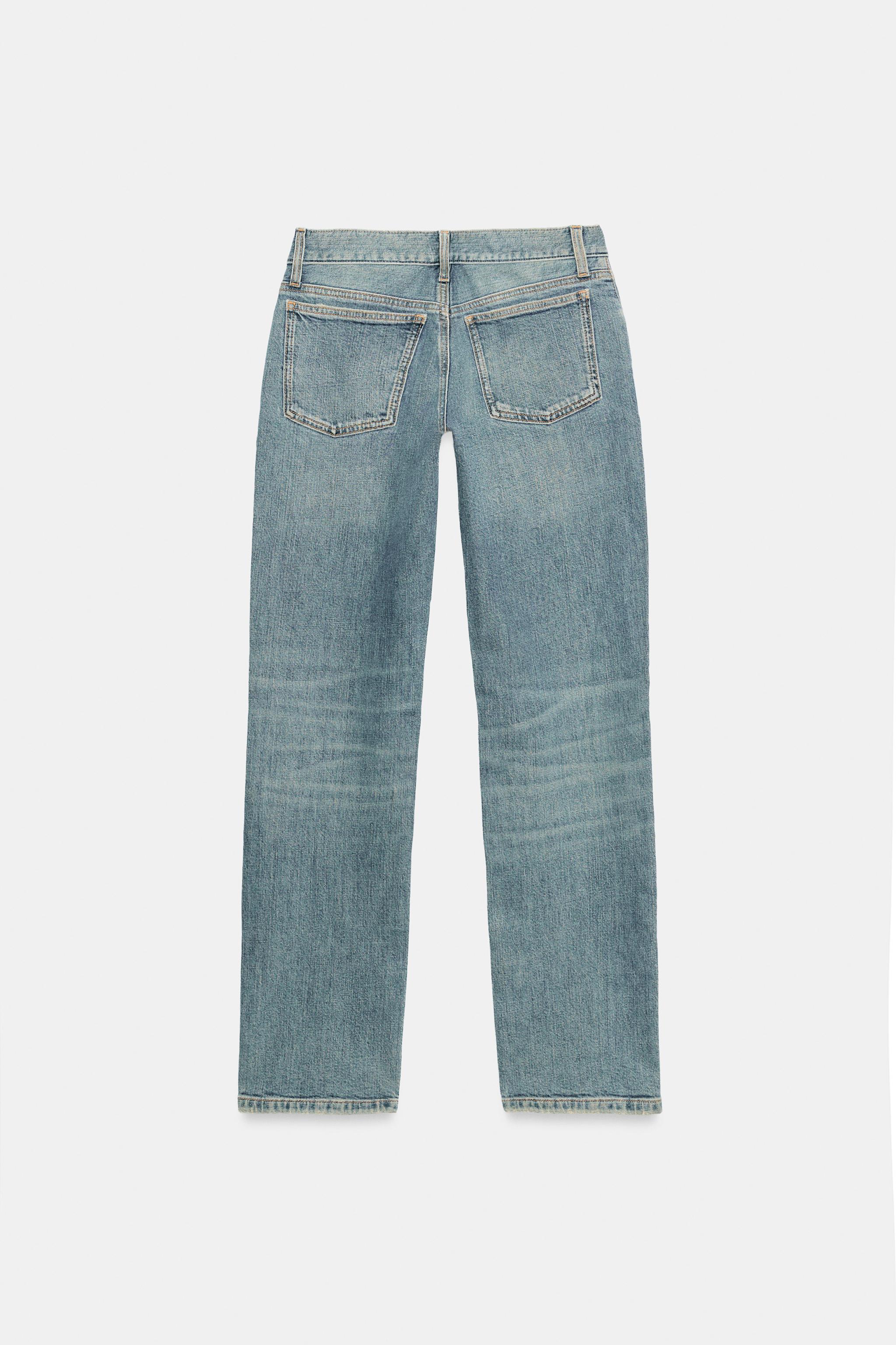 Женские джинсы Zara TRF LOW-RISE SLIM JEANS — фото 9