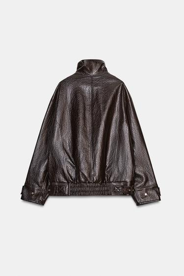 ZW COLLECTION FAUX LEATHER JACKET - Brown by Zara - Image 5