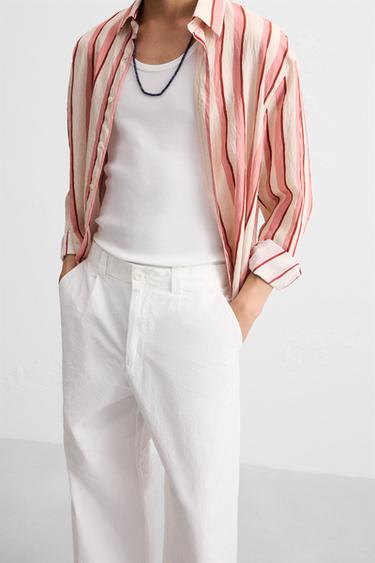 PANTALON RELAXED FIT PLIS - Blanc de Zara - Image 5