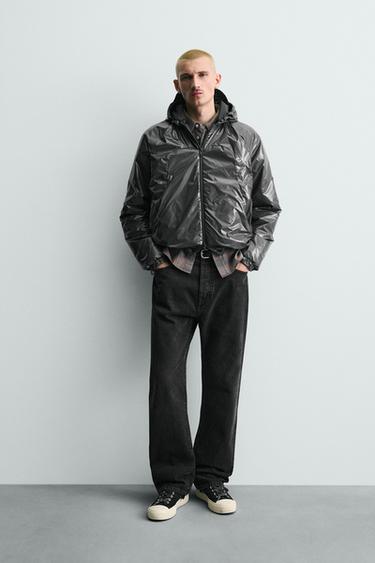 BLOUSON MATELASSÉ DÉPERLANT BRILLANT - Gris moyen de Zara