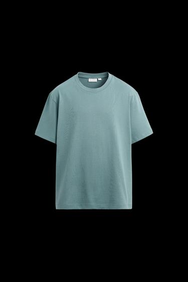 HEAVY WEIGHT SHORT SLEEVE T-SHIRT - Blue grey by Zara - Image 0