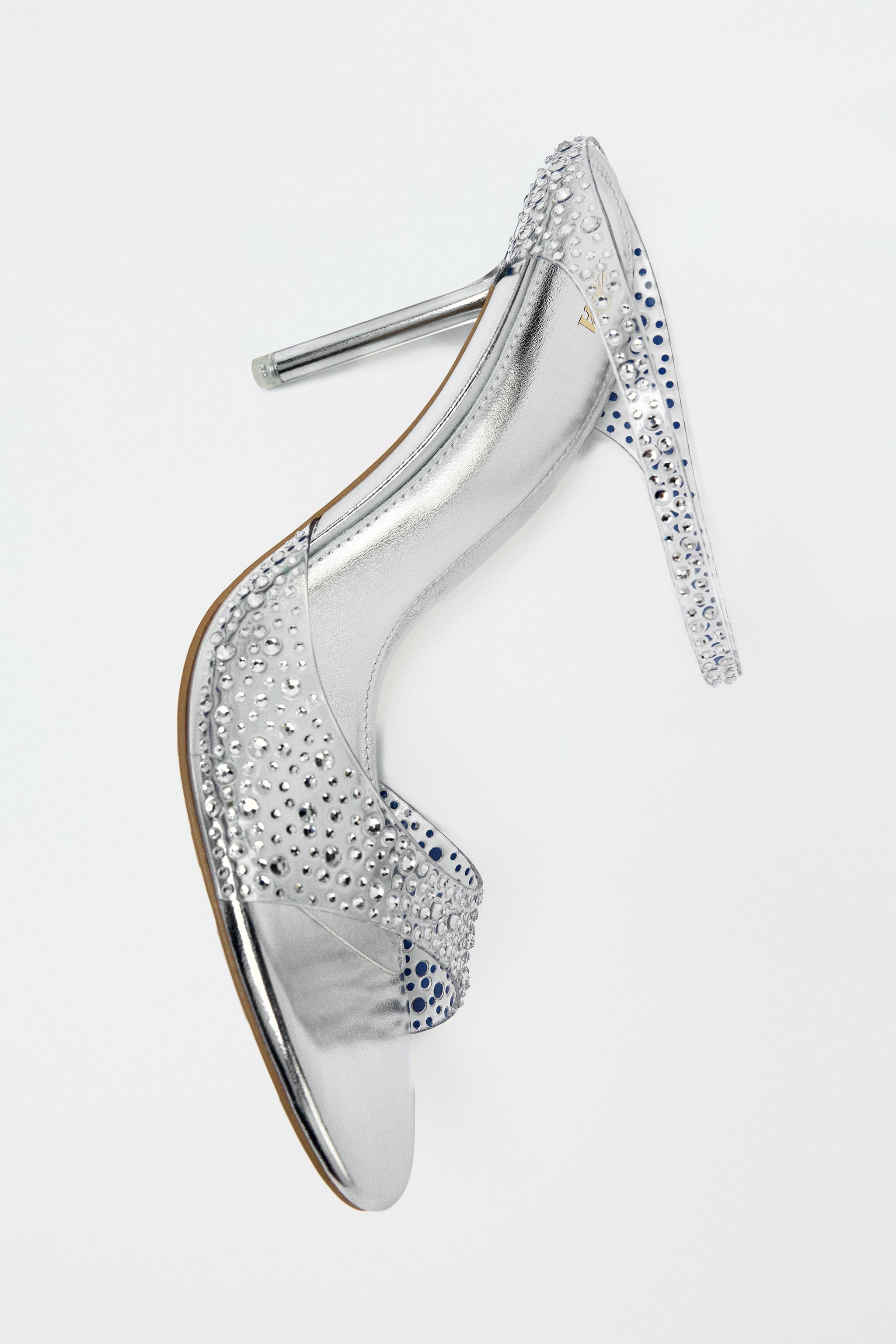 VINYL HEELED SANDALS