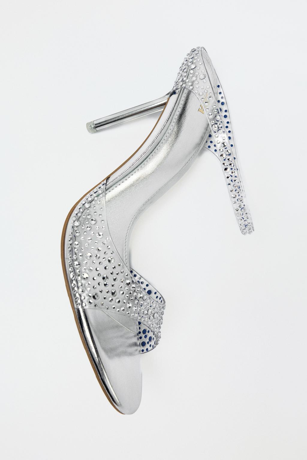 VINYL HEELED SANDALS