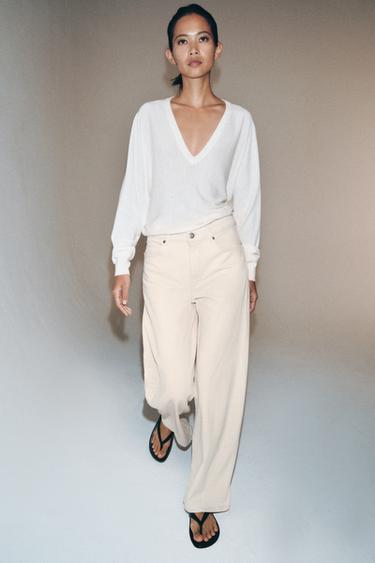 JEAN ZW COLLECTION LOOSE BARREL TAILLE NORMALE - Écru de Zara - Image 4