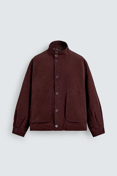 VESTE BOXY À POCHES - Bordeaux de Zara - Image 7