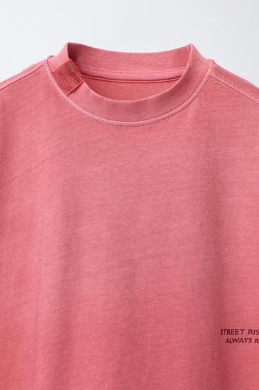 ENSEMBLE T-SHIRT ET SHORT À INSCRIPTION - Rouge de Zara - Image 5