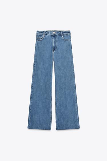 ZW COLLECTION HIGH-WAIST PALAZZO JEANS - Blue by Zara