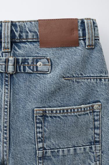BALLOON JEANS WITH BELT LOOP - Mid-blue by Zara - Image 3