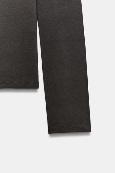BASIC COTTON T-SHIRT - Charcoal by Zara