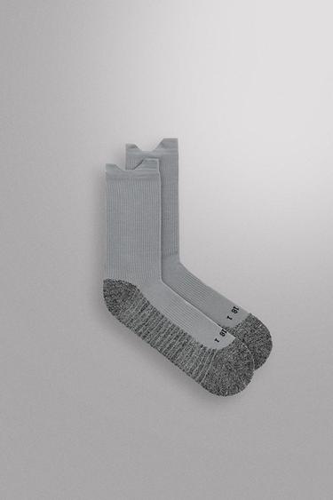Zara 2-PACK TRAINING SOCKS - Gray / Blue