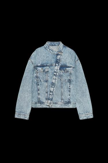 ZW COLLECTION DOUBLE-BREASTED DENIM JACKET - Faded blue by Zara - Image 0