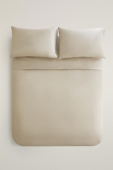 SATEEN DUVET COVER (1000 THREAD COUNT) - Grey by Zara