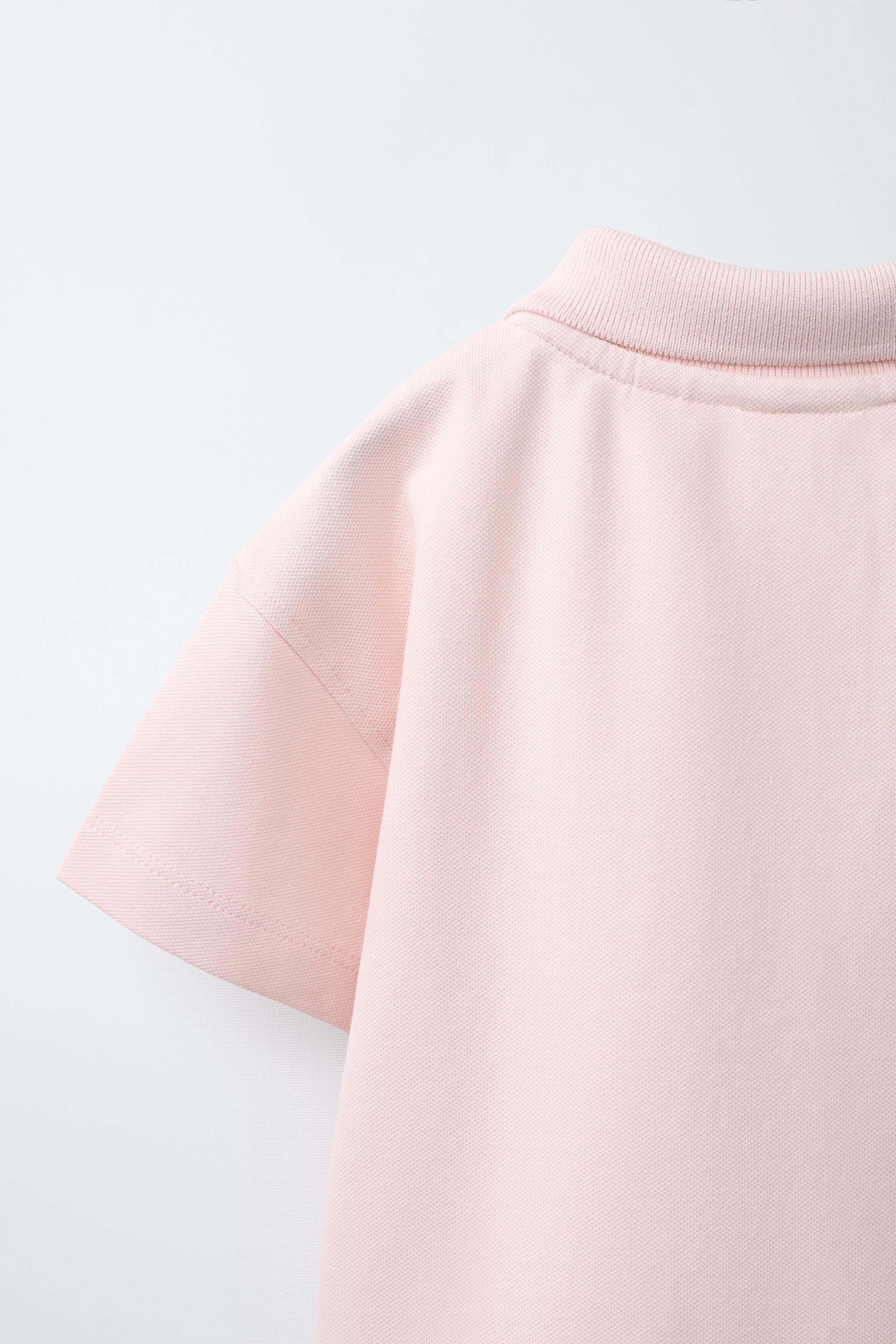 Детские топы Zara EMBROIDERED FLORAL PIQUÉ POLO — фото 4