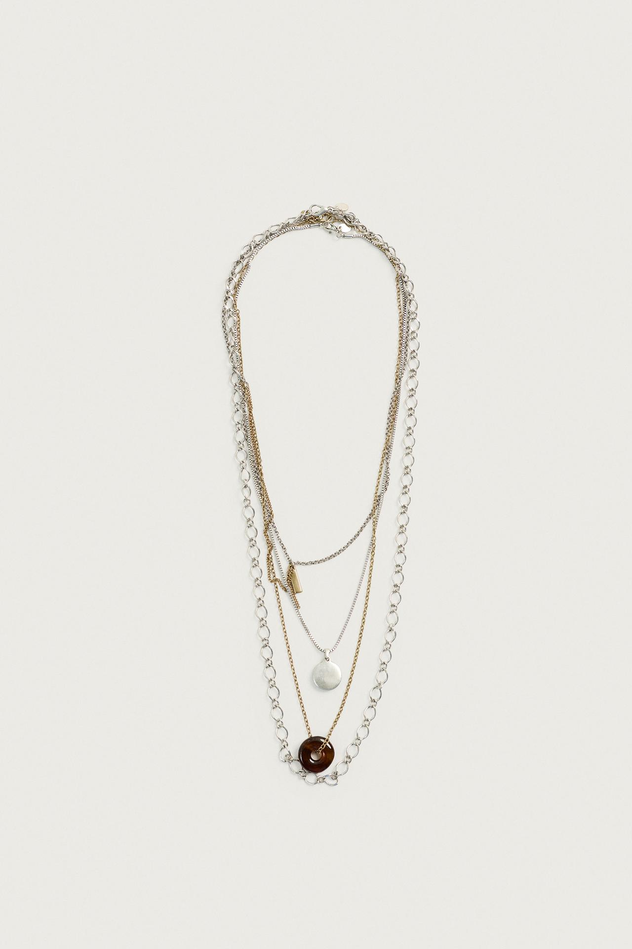 SET OF 4 MIXED NECKLACES — Multicolored