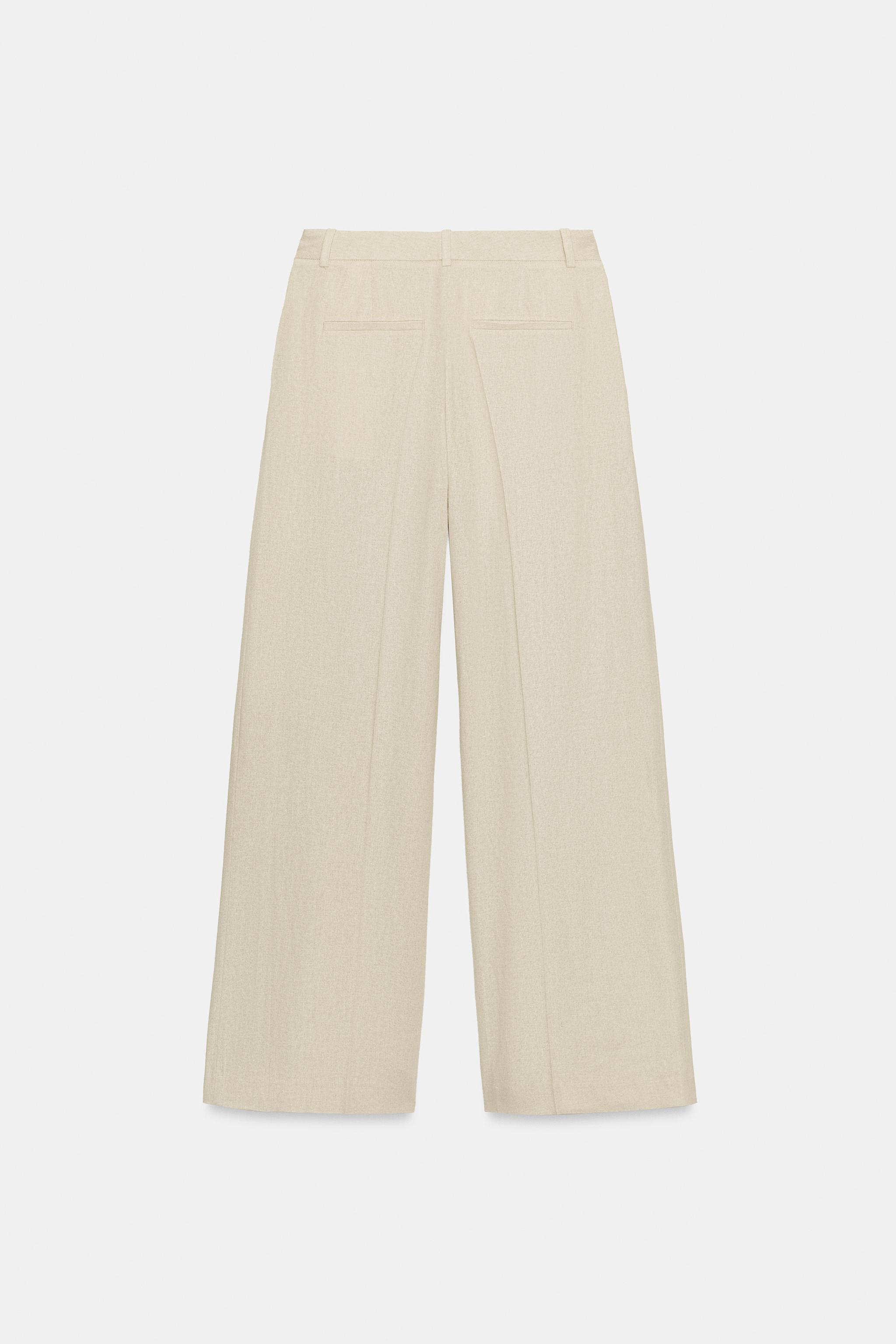 WIDE LEG LINEN PANTS