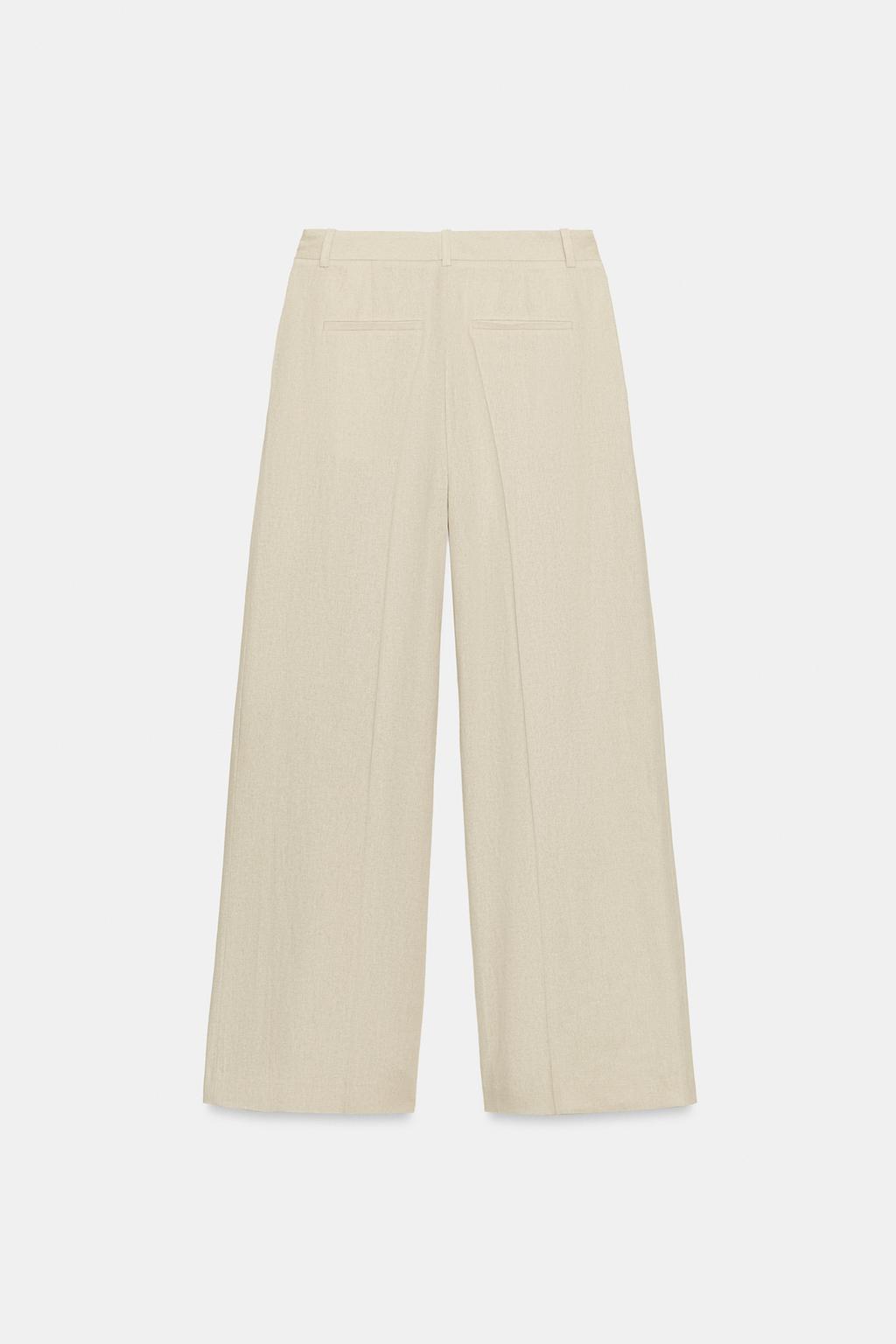 WIDE LEG LINEN PANTS - image 2
