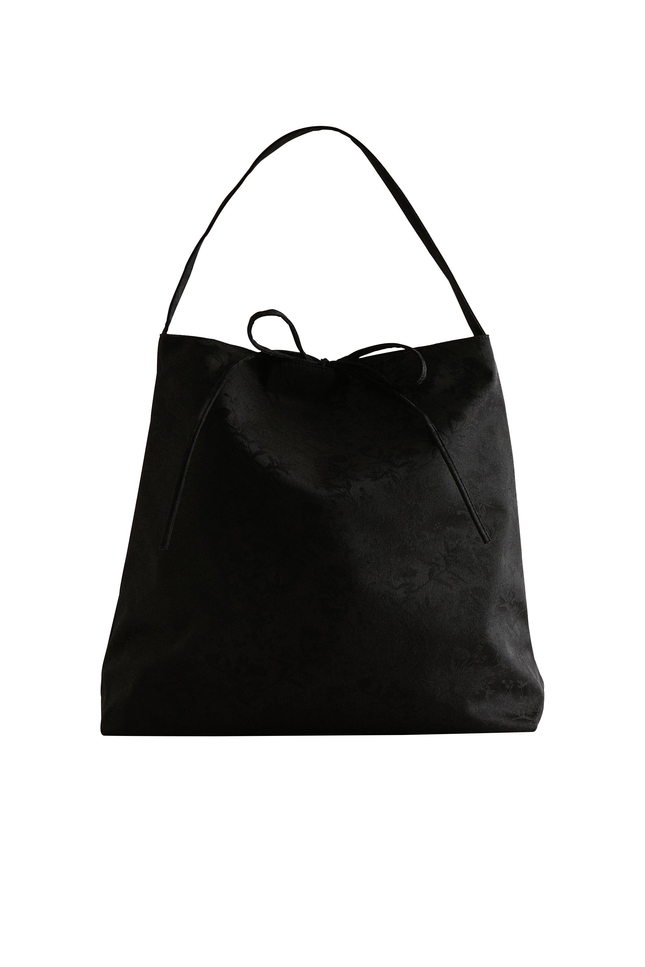 ジャカード スエード トートバッグ - ブラック | ZARA Japan / 日本