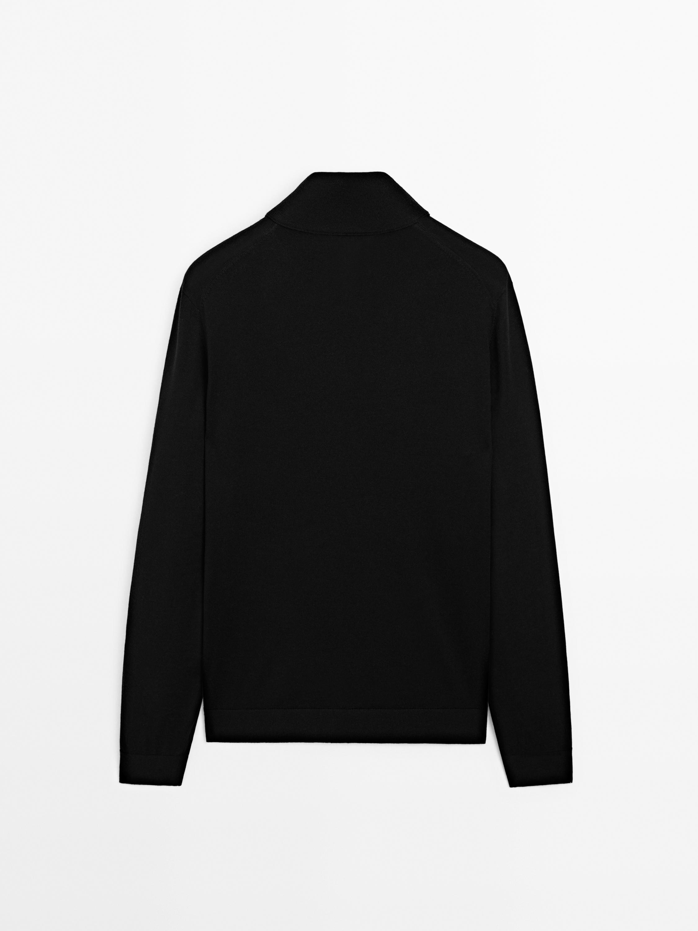 Quarter-zip knit sweater