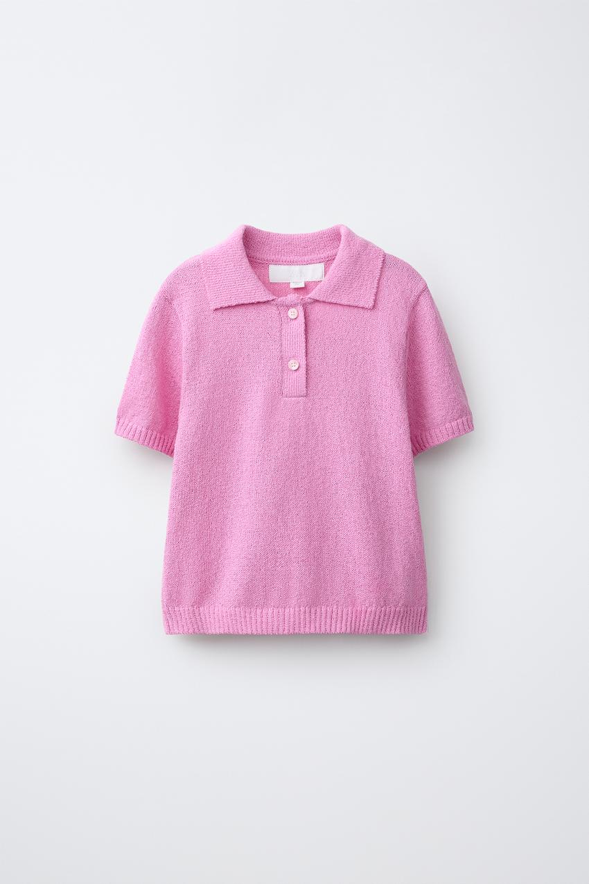 ニットポロシャツ - ピンク | ZARA Japan / 日本