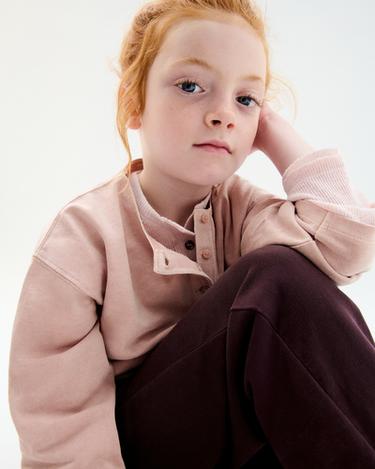 PLAIN HENLEY T-SHIRT - Pink by Zara