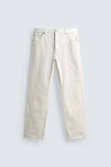 STRAIGHT FIT JEANS - White by Zara