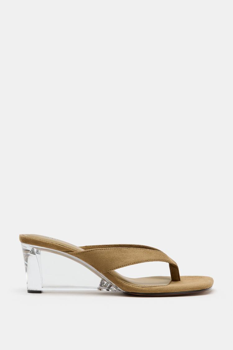 Sandalias de cuña transparentes 2