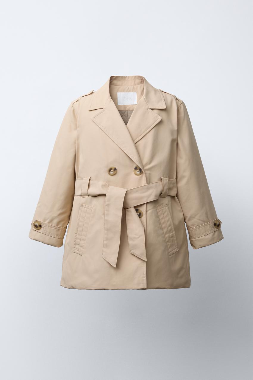 QUILTED TRENCH COAT WITH BELT
