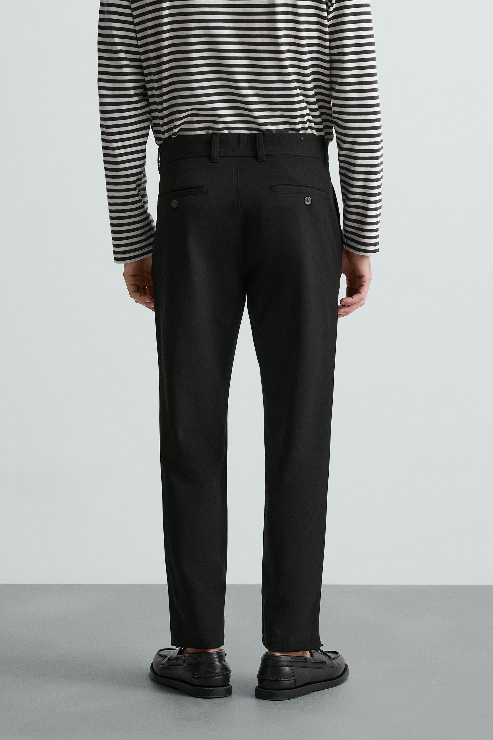 Мужские брюки Zara COMFORT STRUCTURED CHINO PANTS — фото 3