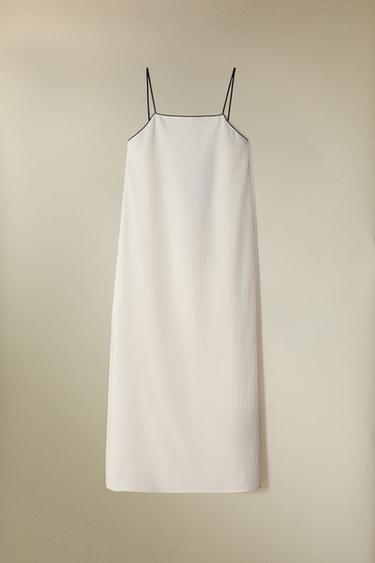 CHEMISE DE NUIT JACQUARD RAYURES - Blanc cassé de Zara - Image 5