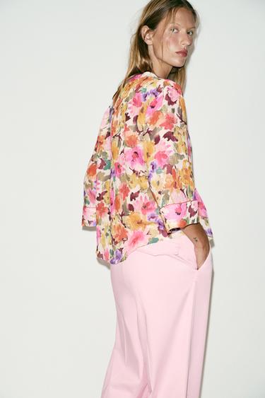 CHEMISE À IMPRIMÉ FLEURI - Multicolore de Zara - Image 4