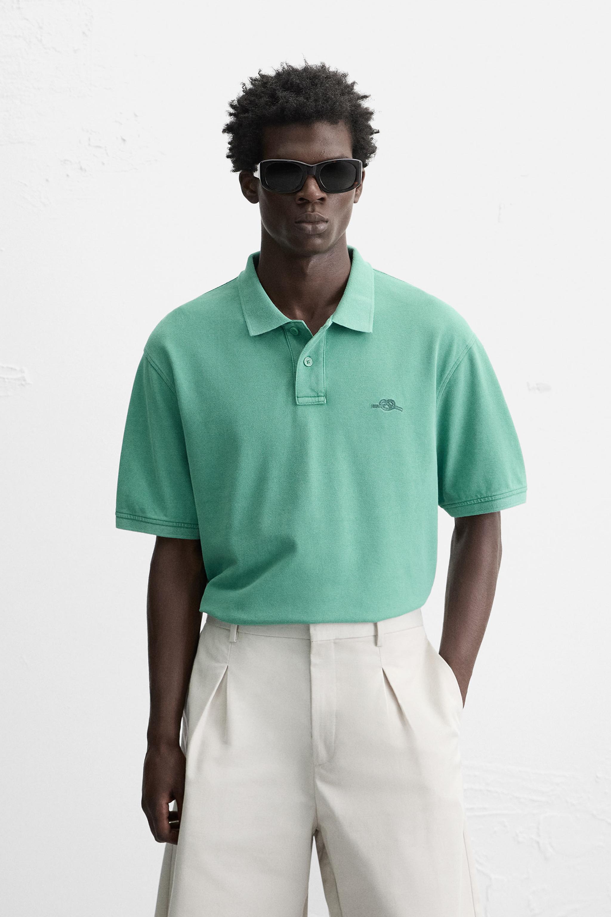 WASHED PIQUÉ POLO SHIRT