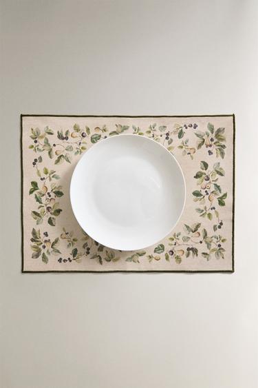 SET DE TABLE IMPRIMÉ FRUITS - Verdâtre de Zara - Image 4